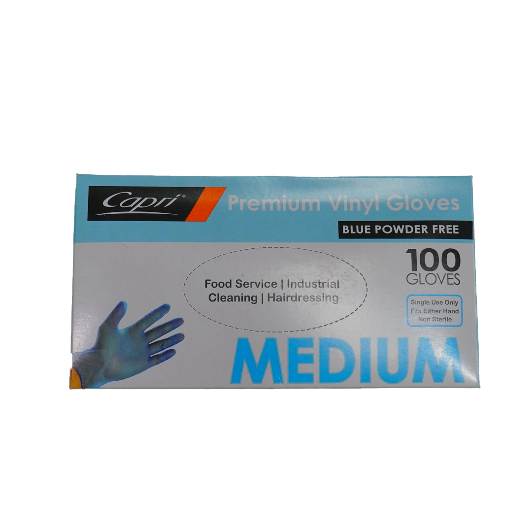 Blue Gloves Medium VINYL 100pc*10