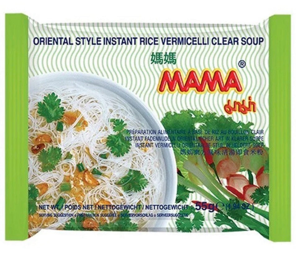 MAMA Rice Vermicelli Clear Soup 55g*30pk*6box (เส้นหมี่น้ำใส)