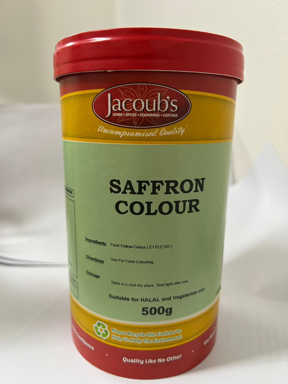 Jacoub's Saffron Colour Powder 500g*12 (KHON THAI,THAI PHOON)