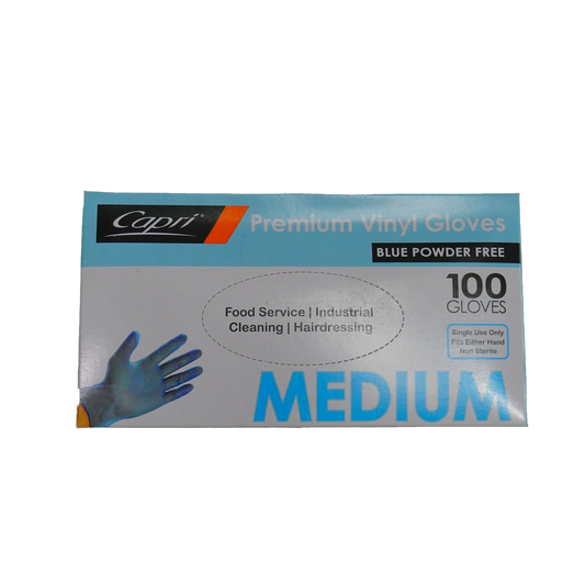 Blue Gloves Medium VINYL 100pc*10