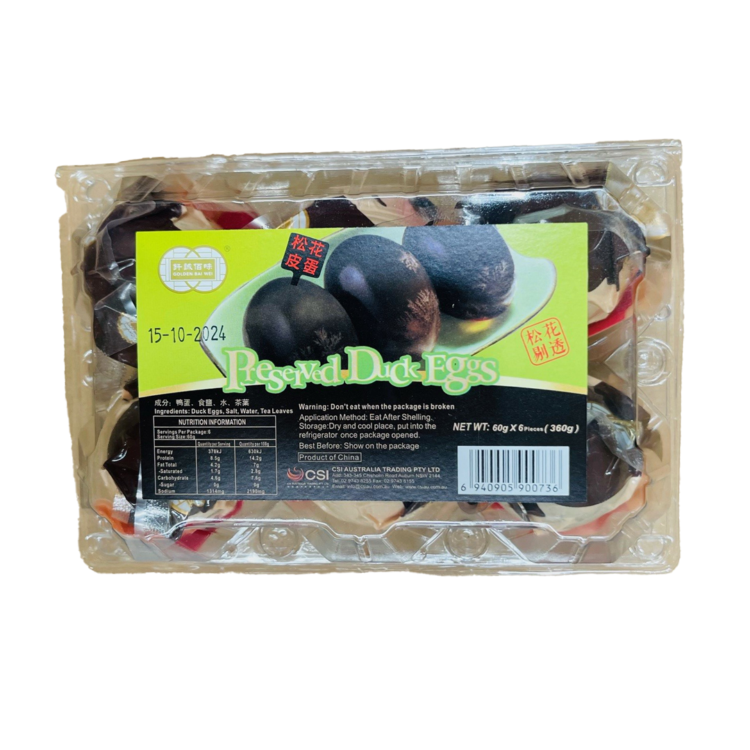 Preserved Duck Egg 360g (6pcs/pack)*24Pack (ไข่เยี่ยวม้า)