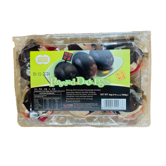Preserved Duck Egg 360g (6pcs/pack)*24Pack (ไข่เยี่ยวม้า)