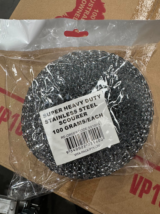 Oval Stainless Steel Scourer 100g (Unit Size)