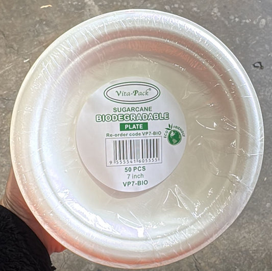 7" Round Bio plate (VP7-BIO) 1000pcs 175mm*10 (Carton)