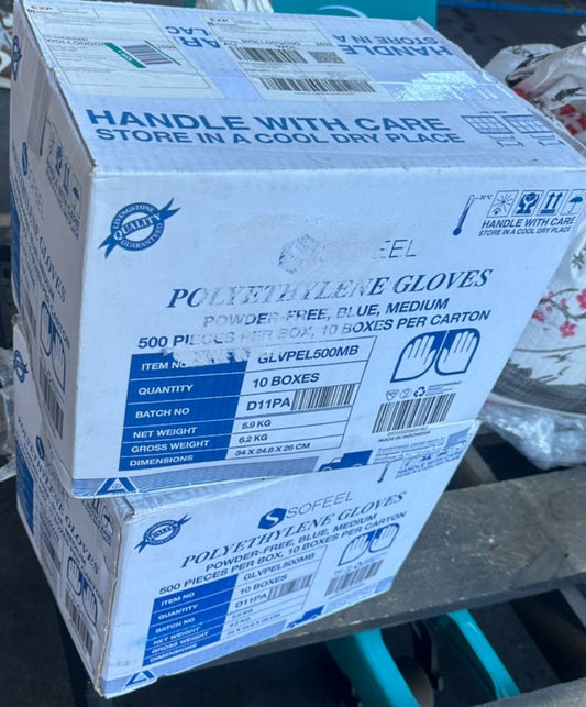 Polyethylene Powder Free Gloves (M) 500pc*10 (Carton)