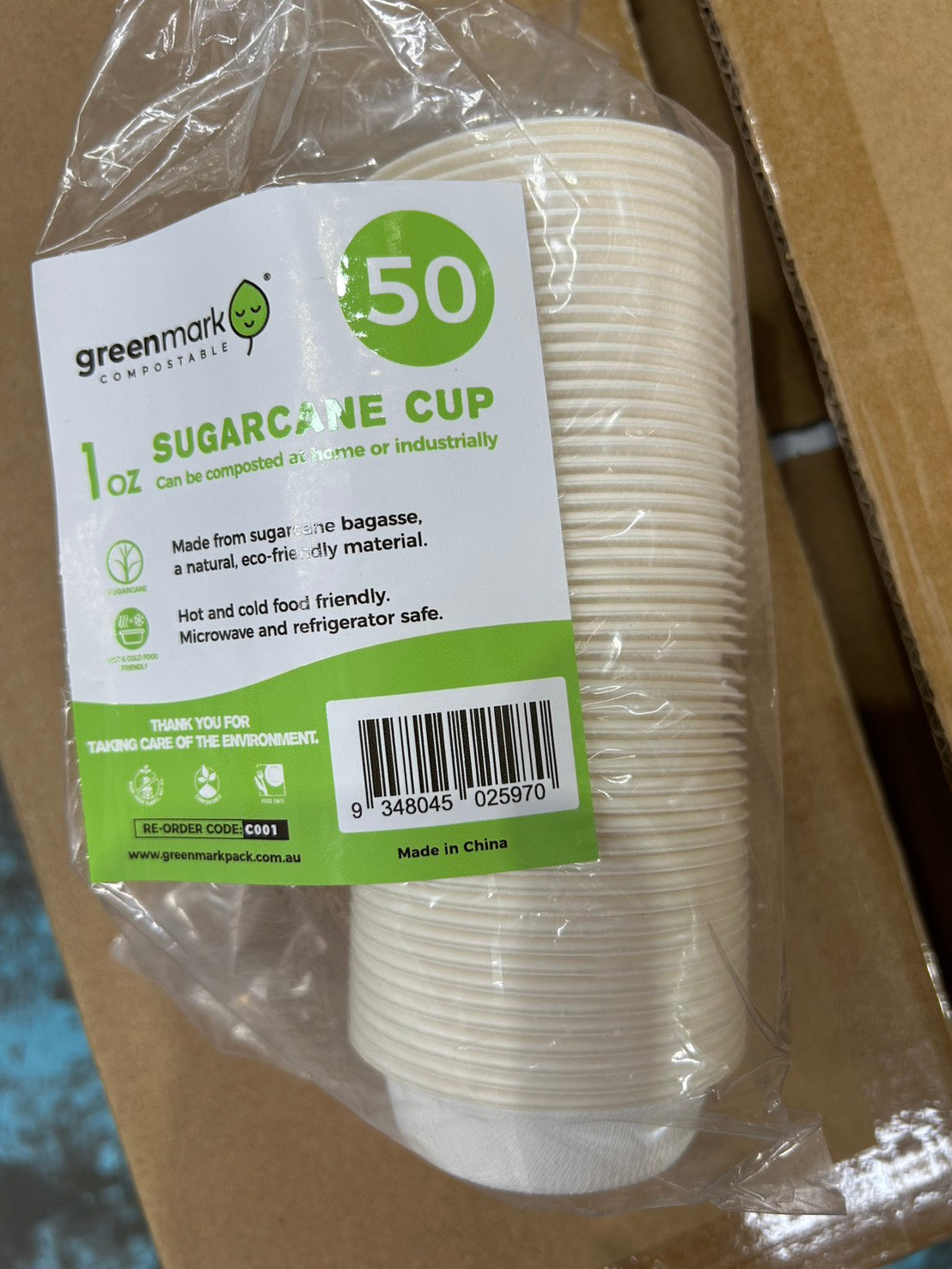 C001 1OZ Sugarcane Sauce Cup 2000pcs (Carton)