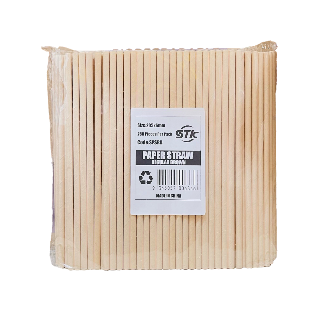 Paper Straw Regular (Brown) 250pcs*10
