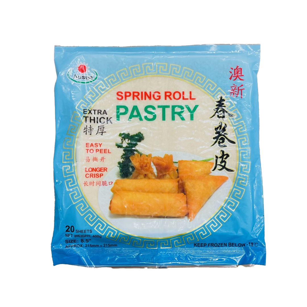 AUSUN FRZ 8.5" Extra THICK Spring Roll Pastry 400g*30 (Carton)