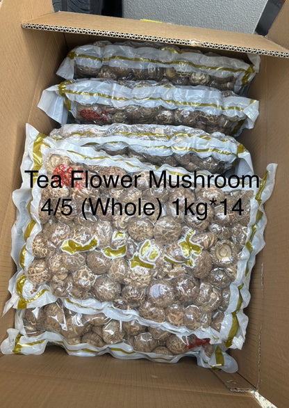 Tea Flower Mushroom Whole [White+Gold pack] 1kg*14