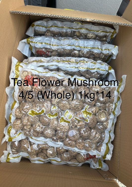Tea Flower Mushroom Whole [White+Gold pack] 1kg*14