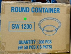 SW1200 Round Bowls Container  300pcs (Carton)
