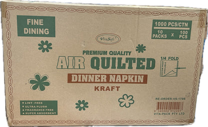 Dinner Napkin GT 1/4Fold (Brown) Vita Soft 100pc*10 (For Oops Modern)