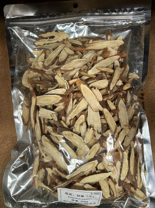 Gan Cao Liquorice Roots Sliced (Glycyrrhiza uralensis) 600g