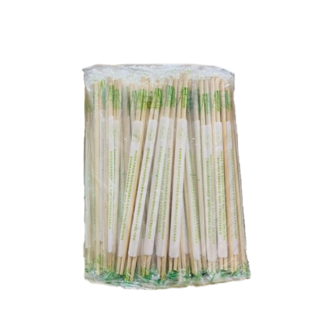 Bamboo Round Chopstick Individual Wrap 100pc*30